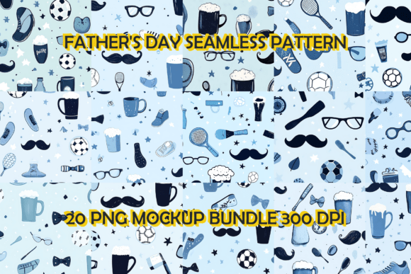 Download Father's Day Seamless Pattern Background Bundle - Background Collection