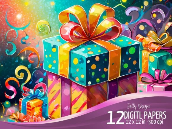 Download Beautiful Birthday Presents Illustration - Presents Collection