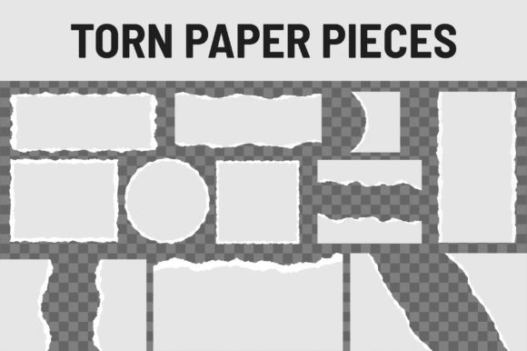 Download Torn Paper Pieces Transparent Background - Background Collection