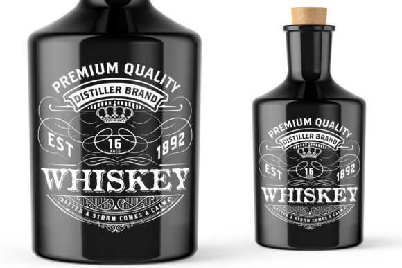 Download Vintage Whiskey Label Packaging Layout - Packaging Collection