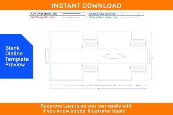 Download Tissue Box Packaging Design Template - Packaging Collection