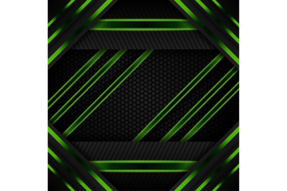 Download Green Black Geometric Background - Background Collection