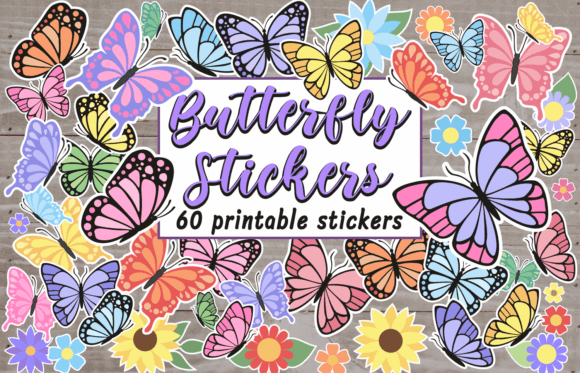Download Butterfly Stickers Bundle Printable Png - Premium Resources