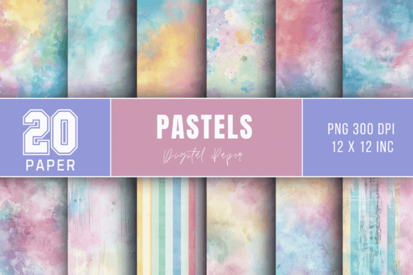 Download Pastel Digital Paper Bundle - Pastel digital paper Collection