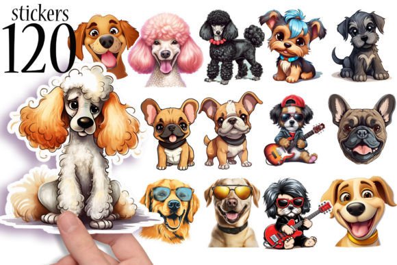 Download Funny Dog Face Printable Stickers PNG - Premium Resources