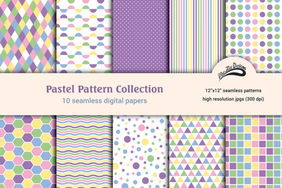 Download Pastel Digital Paper Pattern Bundle Pack - Pastel digital paper Collection