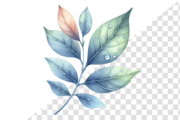 Download SpringDew Watercolor Leaf Clipart - Premium Bundle
