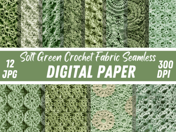 Download Soft Green Crochet Fabric Backgrounds - Background Collection