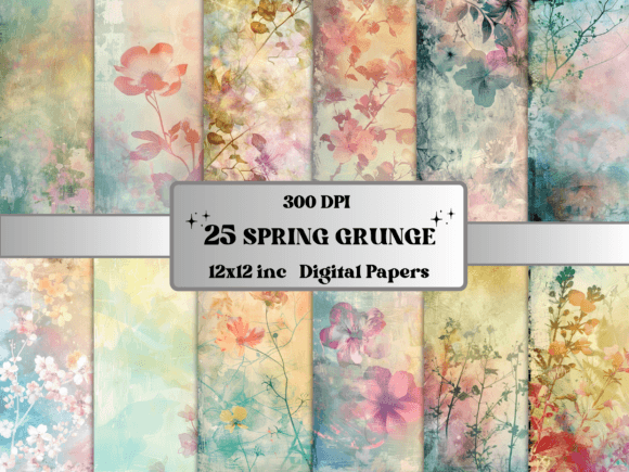 Download Spring Grunge Floral Background Paper - Background Collection
