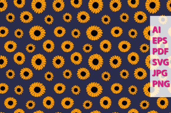 Download Sunflower Patterns Background SVG. - Background Collection