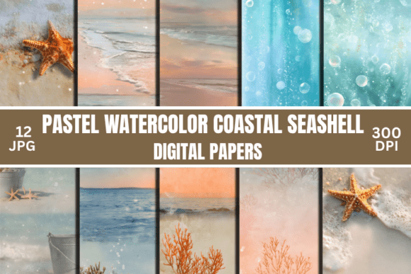 Download Pastel Seashell Pattern Background Paper - Background Collection