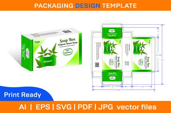 Download Neem Soap 75 Gm Box Packaging Design Tem - Packaging Collection