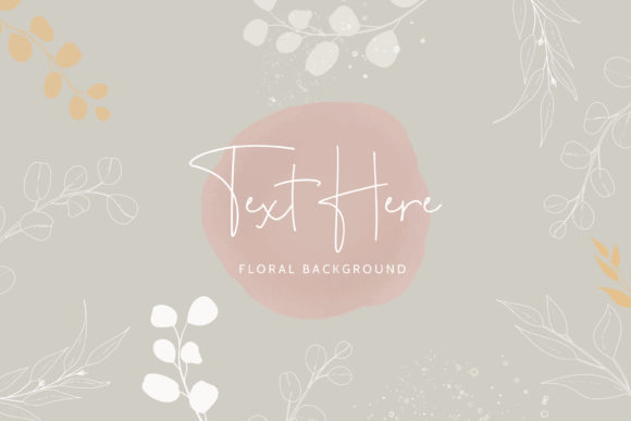 Download Boho Monoline Floral Background Design - Background Collection