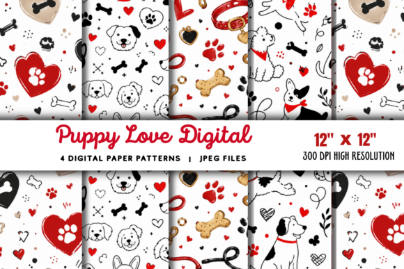 Download Puppy Love Paper Background - Background Collection