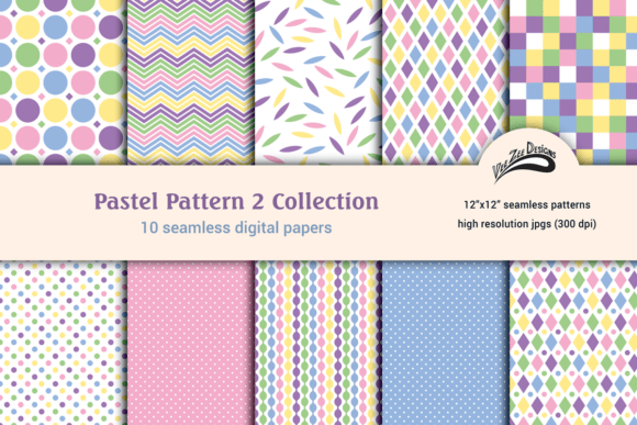 Download Pastel Digital Paper Pattern Bundle Pack - Pastel digital paper Collection