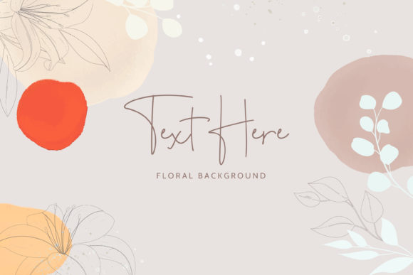 Download Boho Monoline Floral Background Design - Background Collection