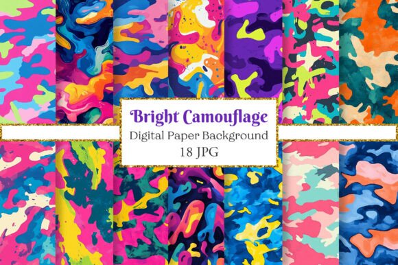 Download Bright Camouflage Seamless Background - Background Collection