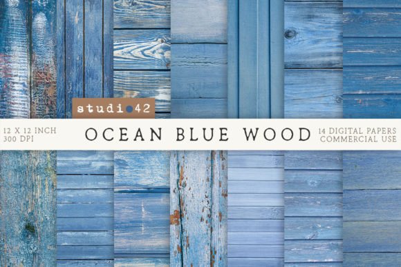 Download Blue Wood Background Digital Papers - Background Collection