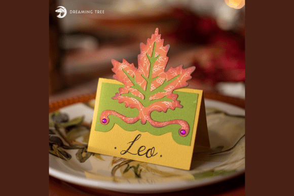 Download Autumn Leaf Place Card - Card Collection
