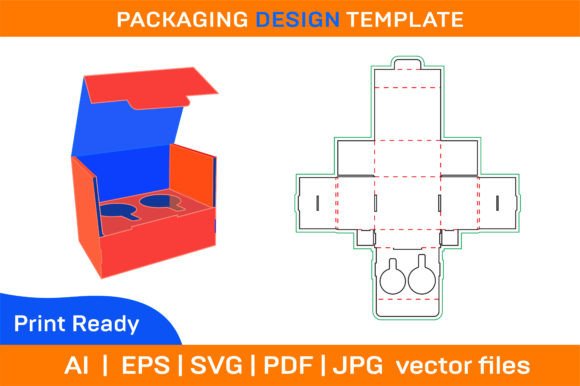 Download Packaging Treasure Mug Box Dieline Templ - Packaging Collection