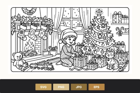 Download Child Opening Christmas Presents with - Presents Collection