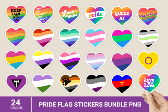 Download Pride Stickers Bundle, LGBTQ Pride Flag - Stickers Collection