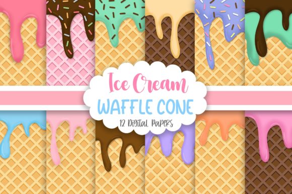 Download Ice Cream Waffle Cone Background - Background Collection