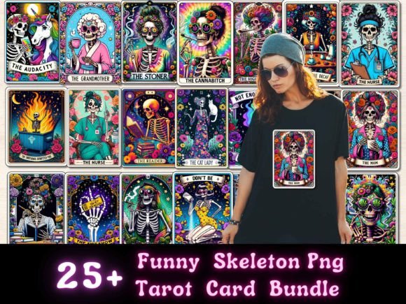 Download Funny Skeleton Tarot Card Sublimation - Card Collection
