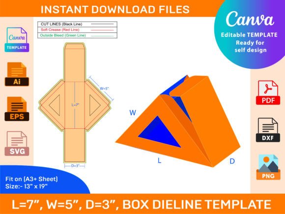 Download Creative Triangle Food Packaging 7x5x3'' - Packaging Collection