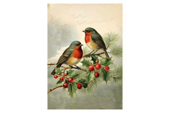Download Xmas Robins Christmas Card - Card Collection
