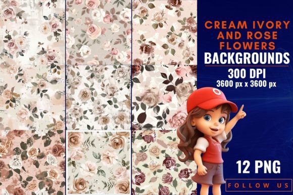 Download CREAM IVORY and ROSE FLOWERS BACKGROUNDS - Background Collection