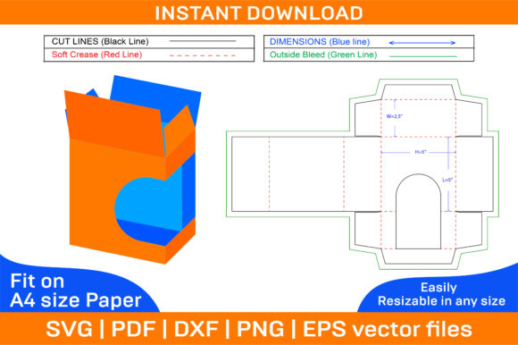 Download Soap Packaging Box with Window Dieline - Packaging Collection